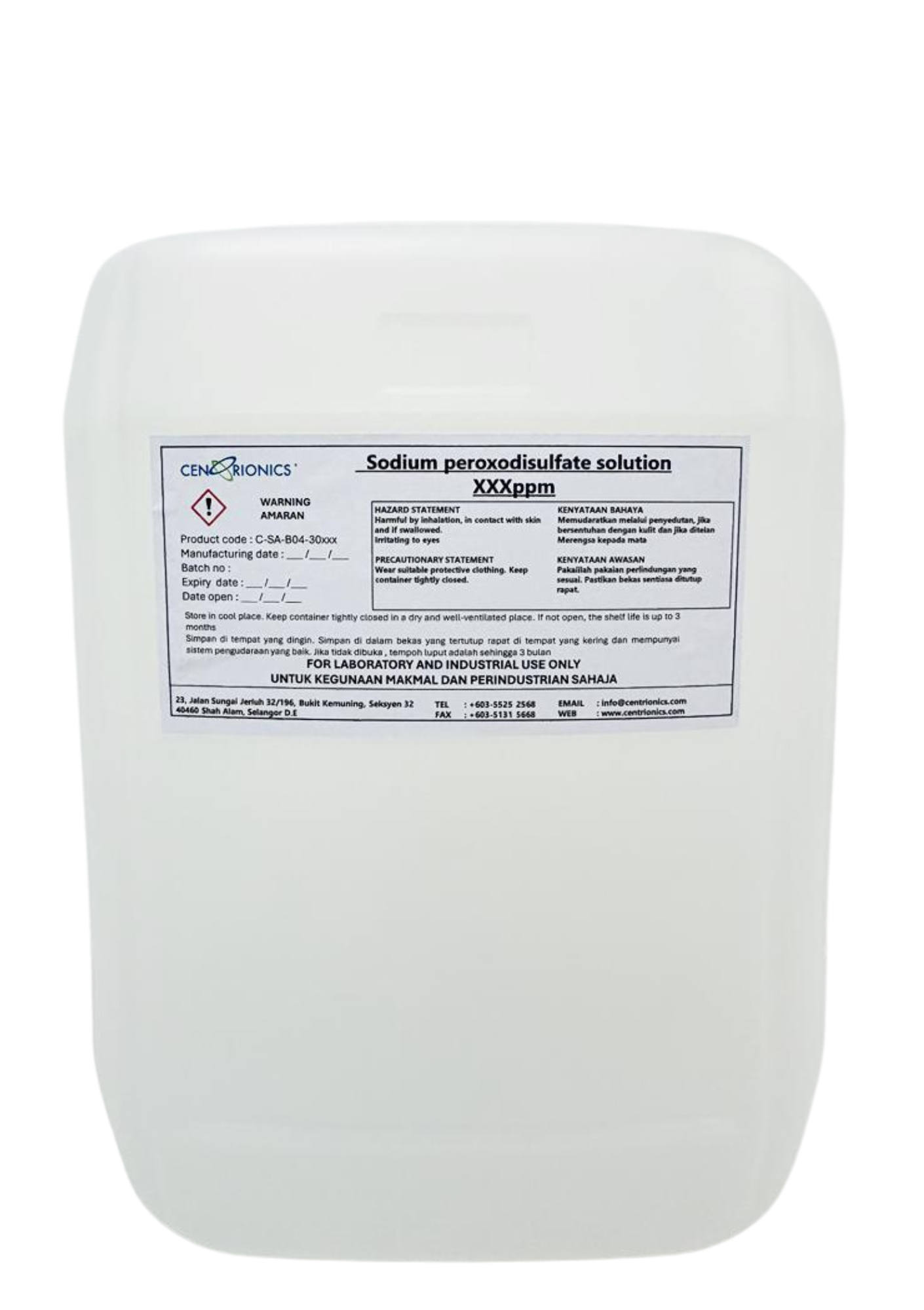 Sodium Peroxodisulfate Solution 1g/L ~ 200g/L-image